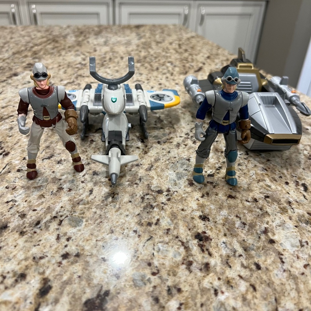 Vintage Jack Jumper Action Figure Set with Vehicles Pilots Lot of 2